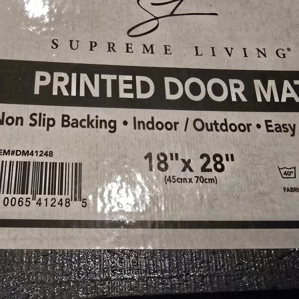 Brown Welcome Mat with Shoe Design